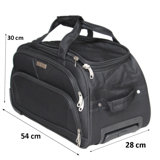 Gurulós utazótáska MRZM fekete, kisméretű