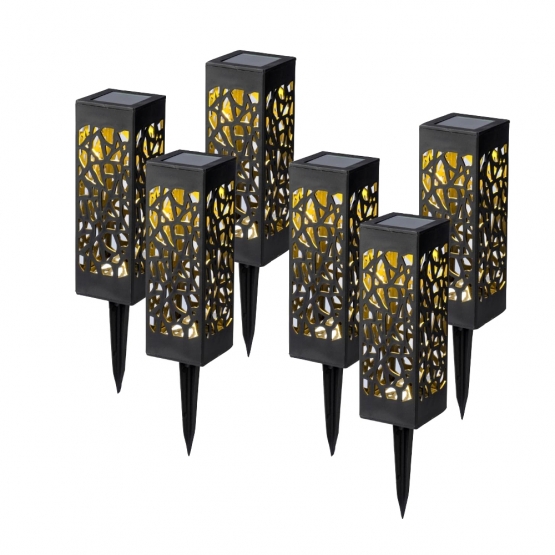 Kerti szolár világítás, 6 darabos szett