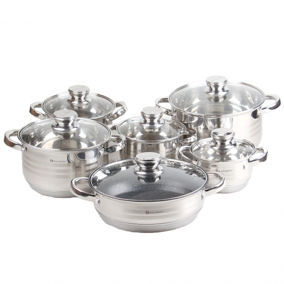 12 részes rozsdamentes acél edénykészlet EH-9148