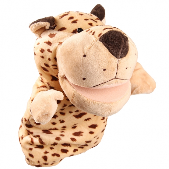 Plüss kesztyűbáb leopárd