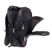 Fekete hátizsák, tele iskolaszerekkel A típus