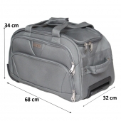 Gurulós utazótáska MRZM szürke, nagyméretű
