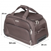 Gurulós utazótáska MRZM sötétbarna, kisméretű