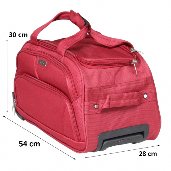 Gurulós utazótáska MRZM piros, kisméretű