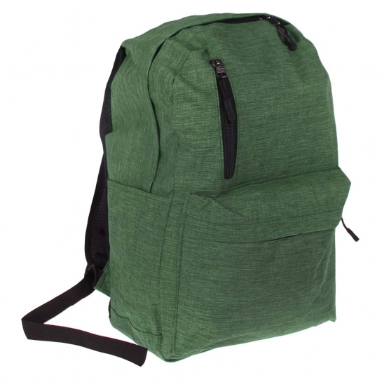 Zöld hátizsák tele tanszerekkel