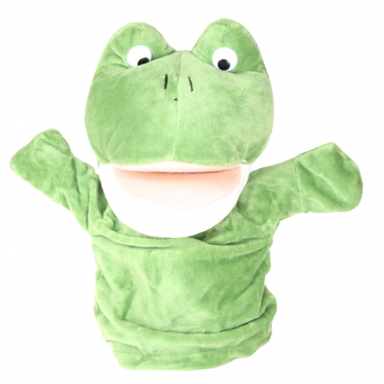 Plüss kesztyűbáb béka