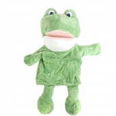 Plüss kesztyűbáb lábakkal béka