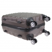 Kéményfalú bőrönd készlet LA3 barna – 3 db