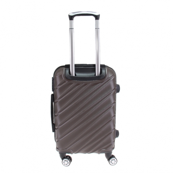 Kéményfalú bőrönd készlet LA3 barna – 3 db