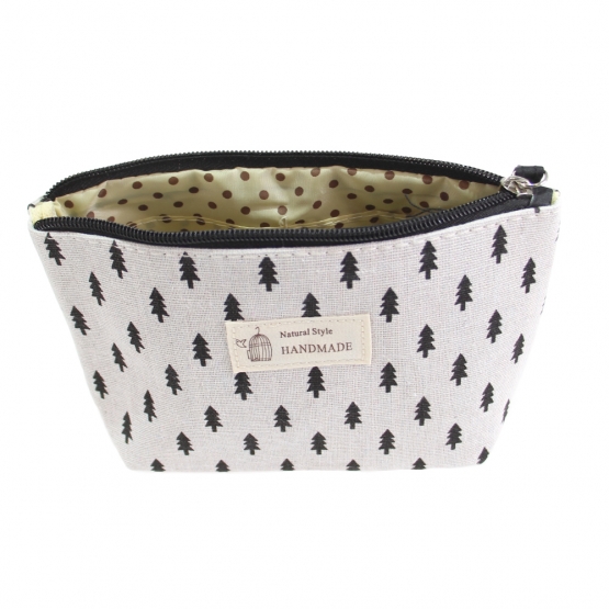 Kozmetikai táska Handmade fekete fák