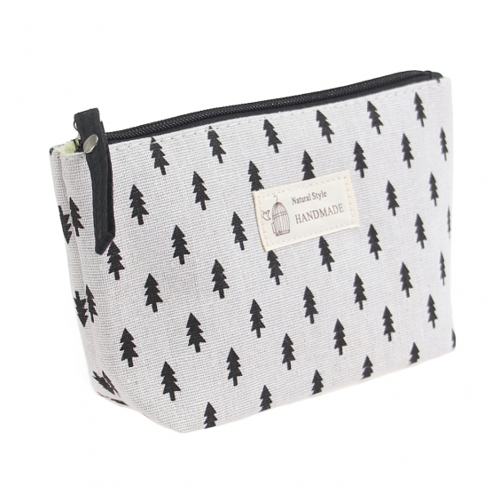 Kozmetikai táska Handmade fekete fák