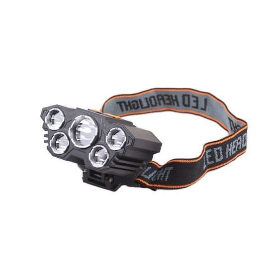 5 LED-es tölthető fejlámpa L-T21