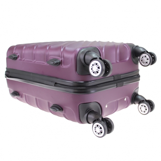 Kéményfalú bőrönd készlet LA3 burgundi – 3 db