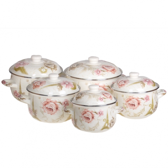 10- részes zománcozott edénykészlet Paris