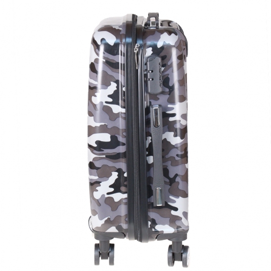 Kéményfalú bőrönd készlet LP35 (lila terepmintás) - 3 db