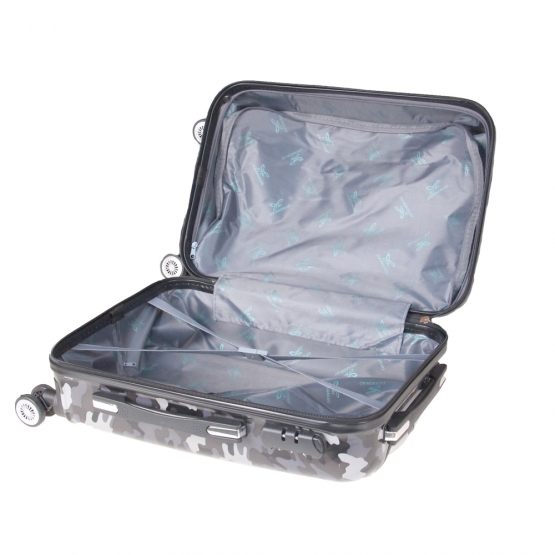 Kéményfalú bőrönd készlet LP35 (lila terepmintás) - 3 db