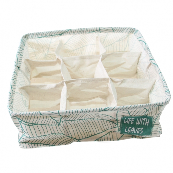 Összecsukható szekrényszervező fehér-zöld