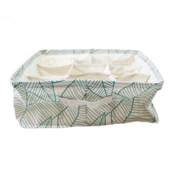 Összecsukható szekrényszervező fehér-zöld