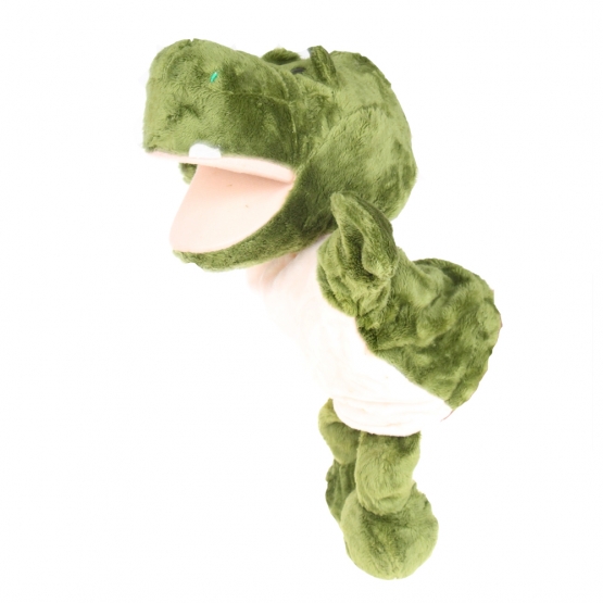 Plüss kesztyűbáb lábakkal krokodil
