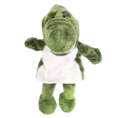 Plüss kesztyűbáb lábakkal krokodil