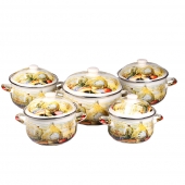 10 részes zománcozott edénykészlet csendélet