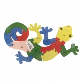 Oktató fa puzzle gyík