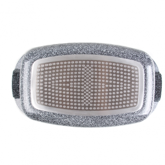 Alumínium tepsi 5,5 l szürke márvány