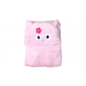 Happy Baby gyerek takaró, rózsaszín – bagoly virággal