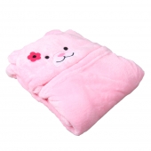 Happy Baby gyerek takaró, rózsaszín – mackó virággal