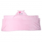 Happy Baby gyerek takaró, rózsaszín – bagoly virággal