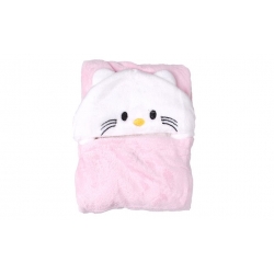 Happy Baby gyerek takaró fehér-rózsaszín – cicus