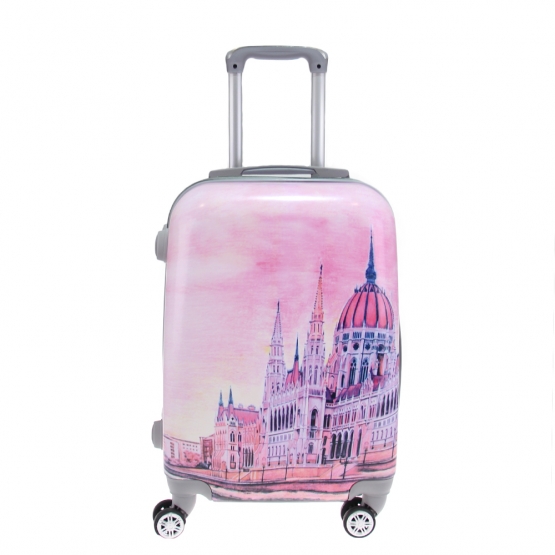 Kéményfalú bőrönd készlet LP5 (templom rózsaszín) – 3 db