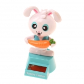 Szoláris táncoló dekoráció nyuszi, fehér