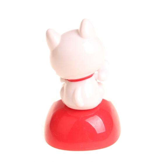 Szoláris táncoló dekoráció Lucky Cat feher