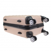 Kéményfalú bőrönd készlet LA2 bézs – 3 db