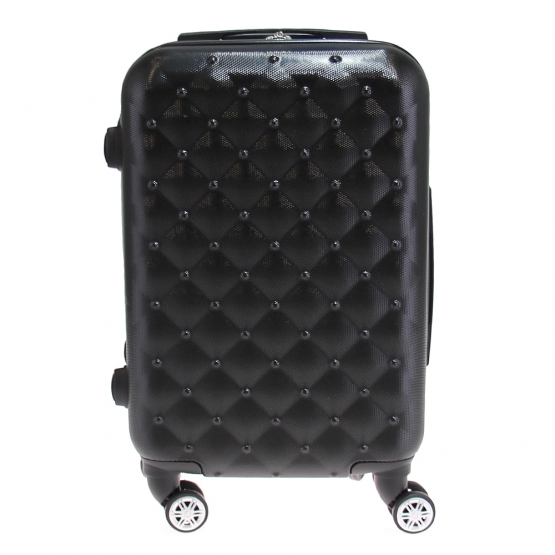 Kéményfalú bőrönd készlet LA2 fekete – 3 db