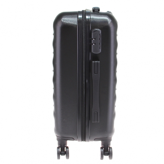 Kéményfalú bőrönd készlet LA2 fekete – 3 db