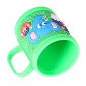 Műanyag bögre gyerekeknek (állatokkal zöld)