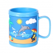 Műanyag bögre gyerekeknek (delfinnel kék)