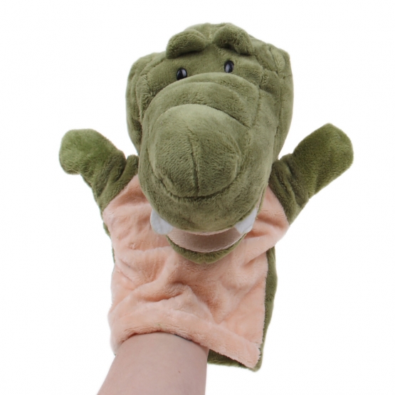 Plüss kesztyűbáb krokodil