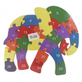 Oktató fa puzzle elefánt var.6