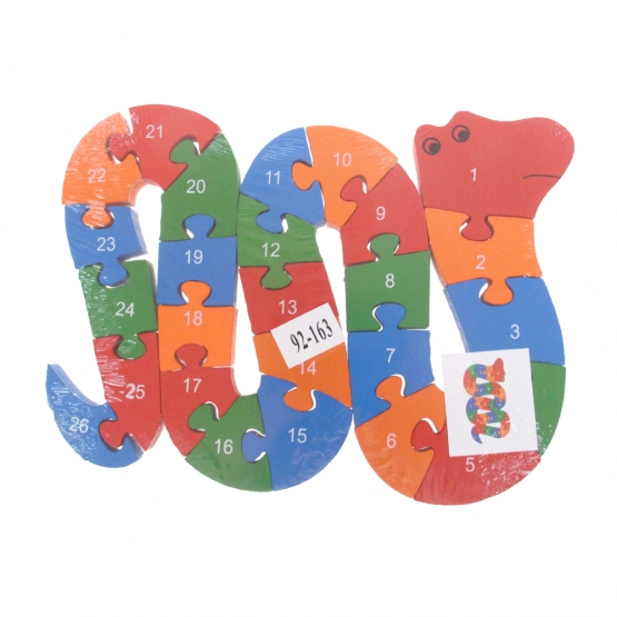 Oktató fa puzzle kígyó var.2