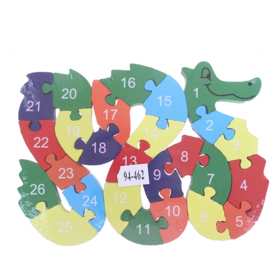 Oktató fa puzzle kígyó var.3