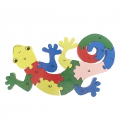 Oktató fa puzzle gyík