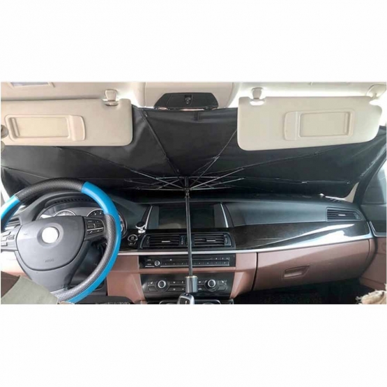 Összecsukható esernyő a szélvédő védelmére