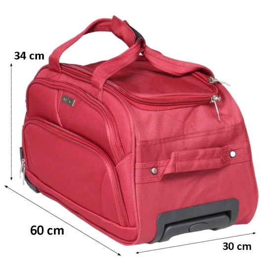 Gurulós utazótáska MRZM piros, közepes méretű
