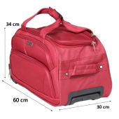 Gurulós utazótáska MRZM piros, közepes méretű