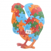 Oktató fa puzzle kakas