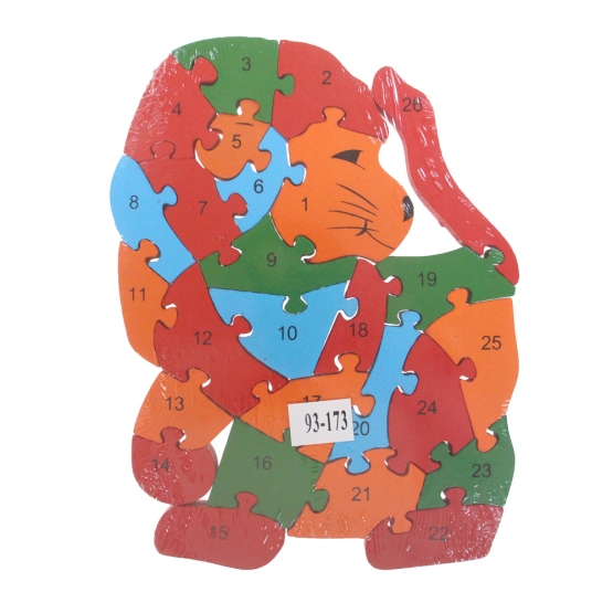 Oktató fa puzzle oroszlán var.1