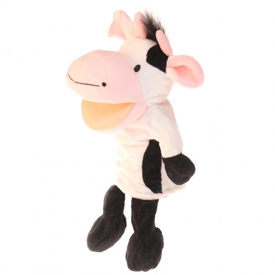 Plüss kesztyűbáb lábakkal tehén